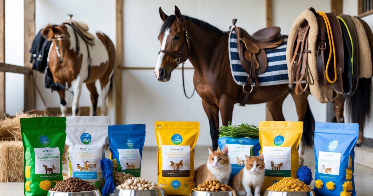 Sådan finder du det bedste foder og udstyr til hund, kat og hest
